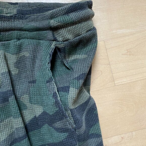 RDI Bnwot Waffle Joggers New Stretch Drawstring Green Camo Pant - Picture 5 of 10